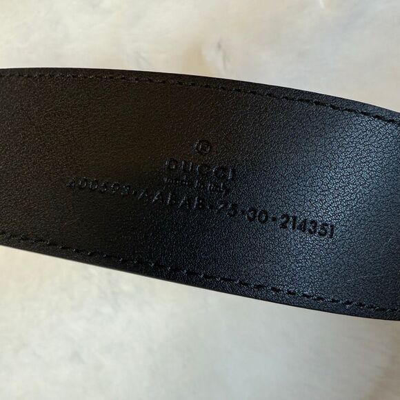 Gucci Gg Marmont Wide Belt In Black - Picture 5 of 14